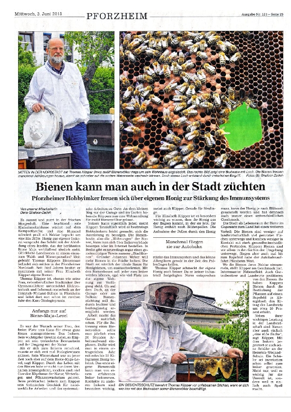 Gartenimkerei in der Stadt